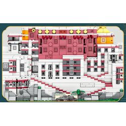 MASAHIRO 8069 non  CUNG ĐIỆN POTALA Ở LHASA TÂY TẠNG TRUNG QUỐC bộ đồ chơi xếp lắp ráp ghép mô hình Buildings POTALA PALACE 1336 khối