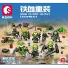 SEMBO 1352 1353 1354 1355 1356 1357 1358 1359 non  TẢI LẠI LỞM CHỞM HOẠT ĐỘNG QUÂN SỰ HẠNG NẶNG 8 TỔ HỢP bộ đồ chơi xếp lắp ráp ghép mô hình Iron Blood Heavy Equipment Đặc Nhiệm Máu Và Sắt 232 khối