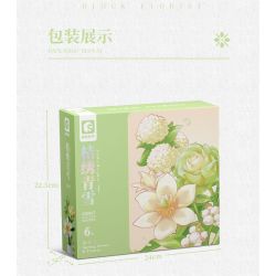 SEMBO 611067 non  SHOP HOA TUYẾT THÊU CAM bộ đồ chơi xếp lắp ráp ghép mô hình Flowers 331 khối