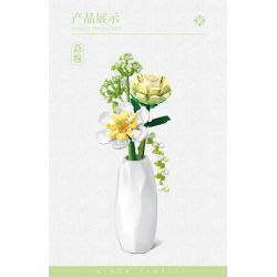 SEMBO 611067 non  SHOP HOA TUYẾT THÊU CAM bộ đồ chơi xếp lắp ráp ghép mô hình Flowers 331 khối