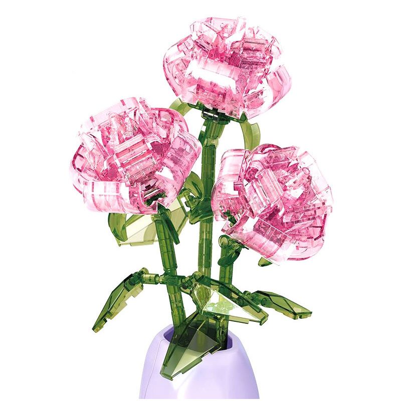 SEMBO 611066 non  CỬA HÀNG HOA HỒNG PHA LÊ bộ đồ chơi xếp lắp ráp ghép mô hình Flowers 261 khối