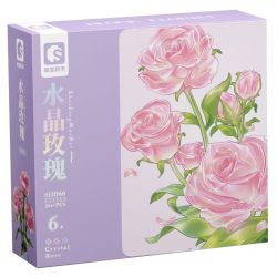 SEMBO 611066 non  CỬA HÀNG HOA HỒNG PHA LÊ bộ đồ chơi xếp lắp ráp ghép mô hình Flowers 261 khối