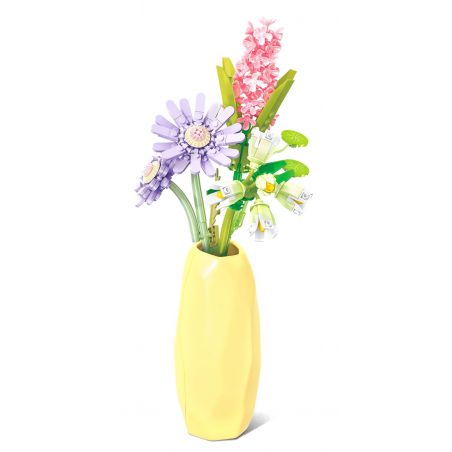 SEMBO 611065 non  CỬA HÀNG HOA LIUSHA XINZI bộ đồ chơi xếp lắp ráp ghép mô hình Flowers 360 khối