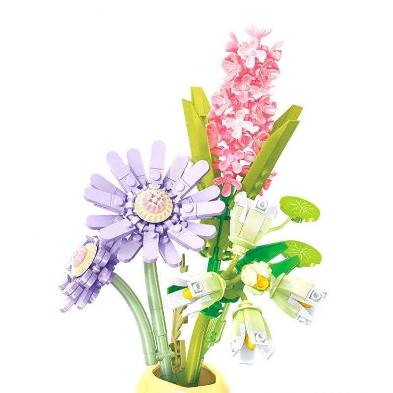 SEMBO 611065 non  CỬA HÀNG HOA LIUSHA XINZI bộ đồ chơi xếp lắp ráp ghép mô hình Flowers 360 khối