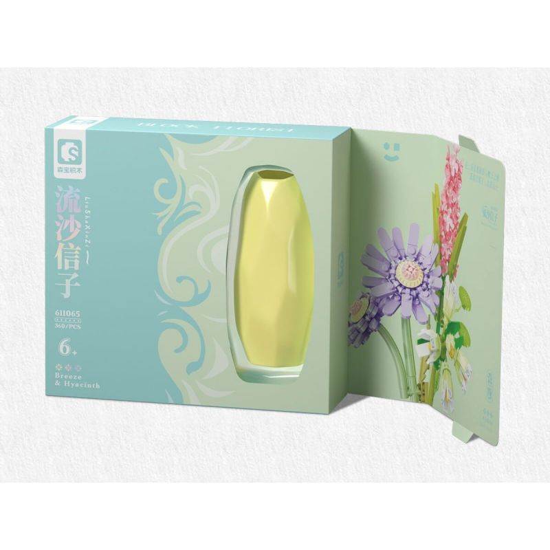 SEMBO 611065 non  CỬA HÀNG HOA LIUSHA XINZI bộ đồ chơi xếp lắp ráp ghép mô hình Flowers 360 khối