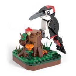 WANGE LIGAO DR.LUCK 1612 non  CHIM QUÁI THÚ TUYỆT VỜI GÕ KIẾN bộ đồ chơi xếp lắp ráp ghép mô hình WONDERFUL ANIMALS WOODPECKER 136 khối