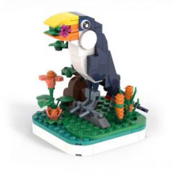 WANGE LIGAO DR.LUCK 1610 non  CHIM QUÁI THÚ TUYỆT VỜI TOUCAN bộ đồ chơi xếp lắp ráp ghép mô hình WONDERFUL ANIMALS TOUCAN 141 khối