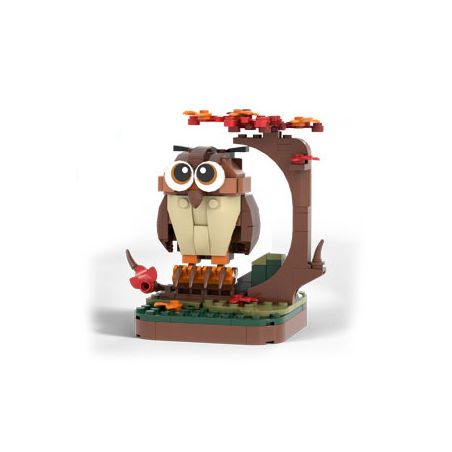 WANGE LIGAO DR.LUCK 1608 non  QUÁI THÚ TUYỆT VỜI CHIM CÚ bộ đồ chơi xếp lắp ráp ghép mô hình WONDERFUL ANIMALS OWL 150 khối