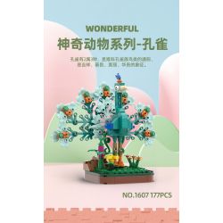WANGE LIGAO DR.LUCK 1607 non  CHIM QUÁI THÚ TUYỆT VỜI CON CÔNG bộ đồ chơi xếp lắp ráp ghép mô hình WONDERFUL ANIMALS PEACOCK 177 khối