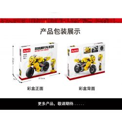 ACHKO 30029 non  RỒNG VÀNG KHOA HỌC VIỄN TƯỞNG bộ đồ chơi xếp lắp ráp ghép mô hình Motorcycle Motorbike Xe Hai Bánh 306 khối