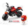 ACHKO 30027 non  VELOCIRAPTOR MÀU ĐỎ KHOA HỌC VIỄN TƯỞNG bộ đồ chơi xếp lắp ráp ghép mô hình Motorcycle Motorbike Xe Hai Bánh 301 khối