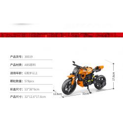ACHKO 30019 non  XE MÁY CÔNG NGHỆ ORANGE bộ đồ chơi xếp lắp ráp ghép mô hình  Kỹ Thuật Công Nghệ Cao Mô Hình Phương Tiện 578 khối