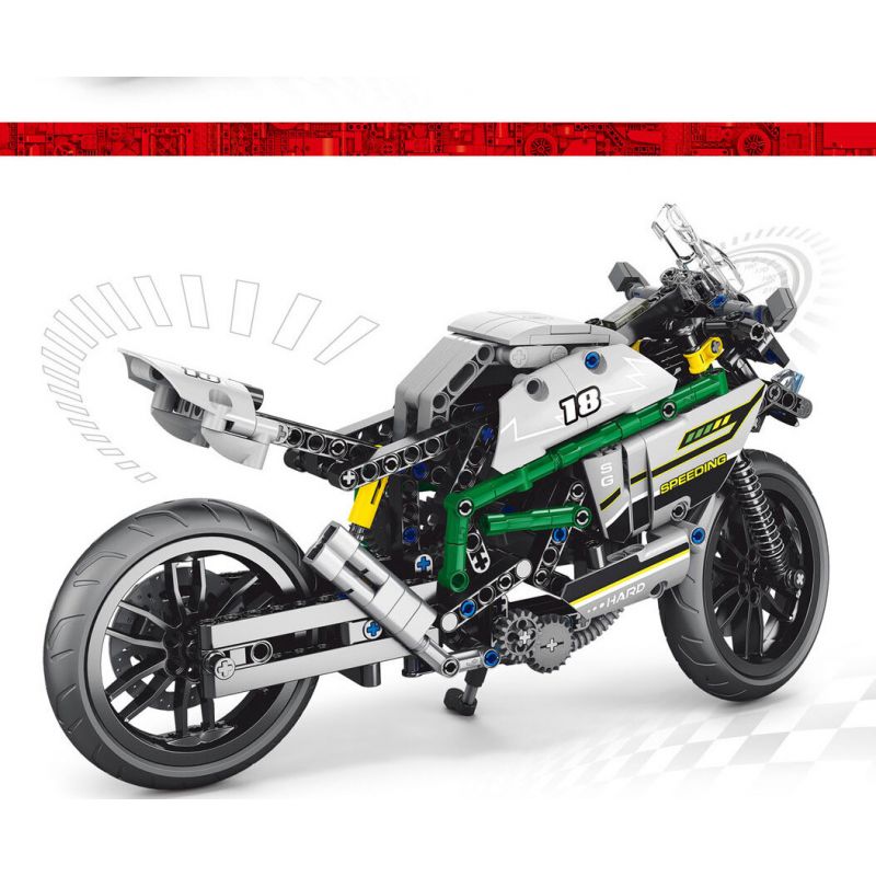 ACHKO 30018 non  XE MÁY CÔNG NGHỆ MÀU XÁM bộ đồ chơi xếp lắp ráp ghép mô hình  Kỹ Thuật Công Nghệ Cao Mô Hình Phương Tiện 593 khối