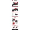 ACHKO 30017 non  XE MÁY CÔNG NGHỆ ĐỎ bộ đồ chơi xếp lắp ráp ghép mô hình  Kỹ Thuật Công Nghệ Cao Mô Hình Phương Tiện 566 khối