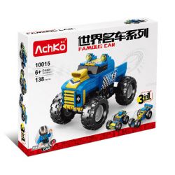ACHKO 10015 non  XE NỔI TIẾNG THẾ GIỚI ĐỊA HÌNH KHỔNG LỒ bộ đồ chơi xếp lắp ráp ghép mô hình Creator 3 In 1 GIANT WHEEL OFF-ROAD VEHICLE Sáng Tạo Với 3 Mẫu 138 khối
