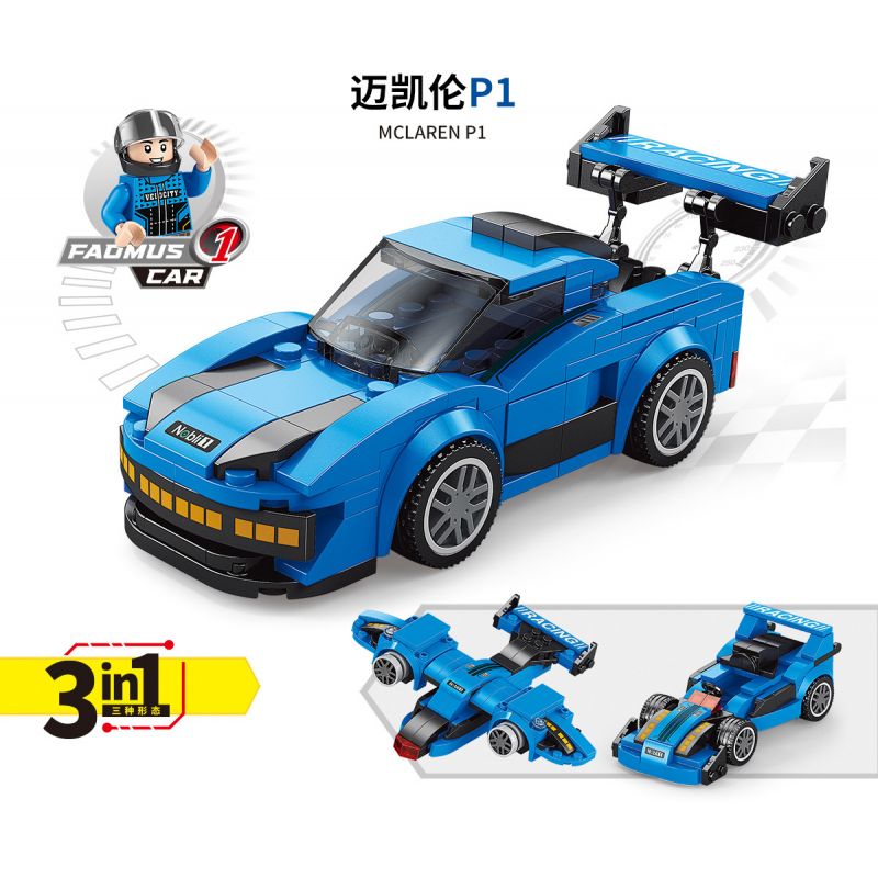 ACHKO 10013 non  XE NỔI TIẾNG THẾ GIỚI MCLAREN P1 bộ đồ chơi xếp lắp ráp ghép mô hình Creator 3 In 1 Sáng Tạo Với 3 Mẫu 161 khối
