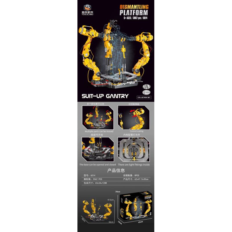 THULE 6014 non  NỀN TẢNG THÁO DỠ GIÁP IRON MAN bộ đồ chơi xếp lắp ráp ghép mô hình Marvel Super Heroes DISMANTLING PLATFORM Siêu Anh Hùng Marvel 3062 khối THULE 6014 non  NỀN TẢNG THÁO DỠ GIÁP IRON MAN bộ đồ chơi xếp lắp ráp ghép mô hình Marvel Super Heroes DISMANTLING PLATFORM Siêu Anh Hùng Marvel 3062 khối