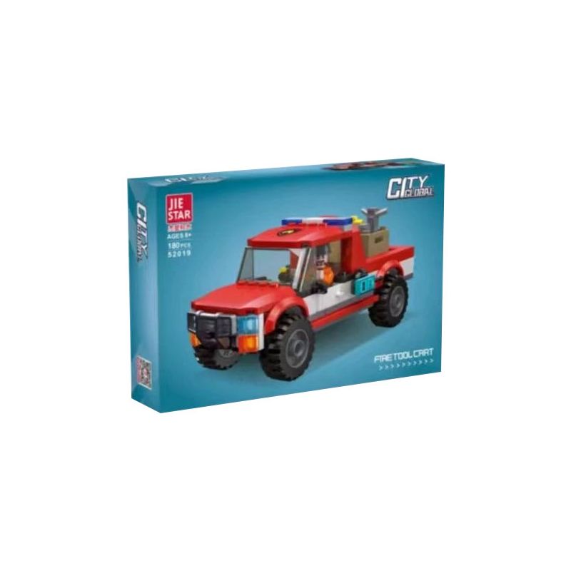 JIESTAR 52019 non Lego THÀNH PHỐ TOÀN CẦU XE CỨU HỎA bộ đồ chơi xếp lắp ráp ghép mô hình City FIRE TOOL CART 180 khối