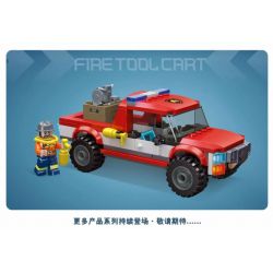 JIESTAR 52019 non  THÀNH PHỐ TOÀN CẦU XE CỨU HỎA bộ đồ chơi xếp lắp ráp ghép mô hình City FIRE TOOL CART 180 khối