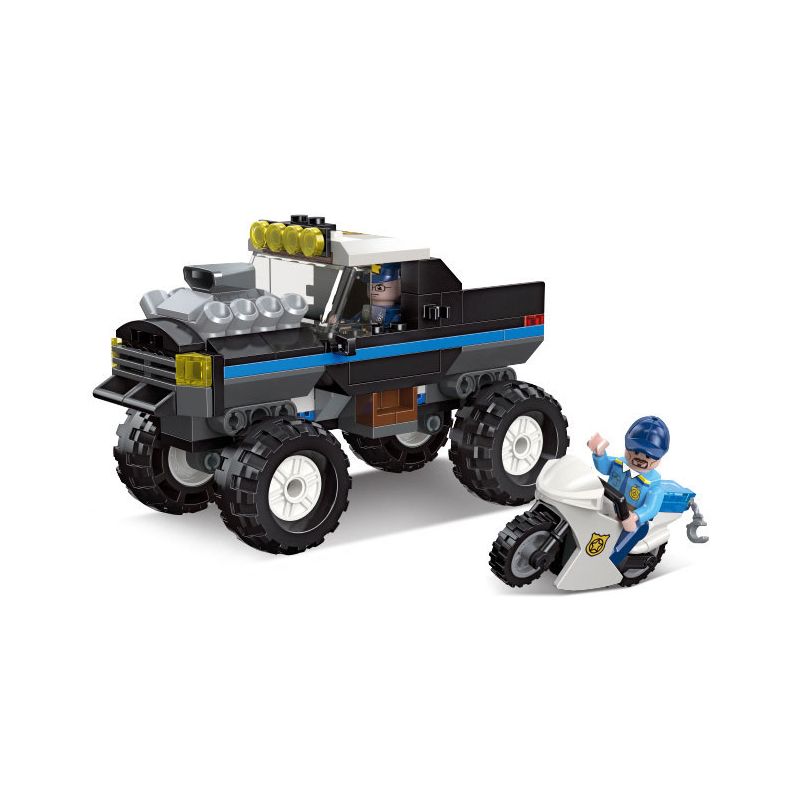 JIESTAR 54107 non Lego UNIVERSAL CITY ĐUỔI THEO XE ĐỊA HÌNH bộ đồ chơi xếp lắp ráp ghép mô hình OFF ROAD PURSUIT VEHICLE Thành Phố 147 khối