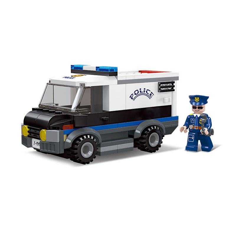 JIESTAR 54106 non Lego THÀNH PHỐ VŨ TRỤ XE CẢNH SÁT bộ đồ chơi xếp lắp ráp ghép mô hình City COMMAND POLICE CAR 122 khối