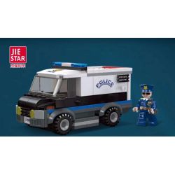 JIESTAR 54106 non  THÀNH PHỐ VŨ TRỤ XE CẢNH SÁT bộ đồ chơi xếp lắp ráp ghép mô hình City COMMAND POLICE CAR 122 khối
