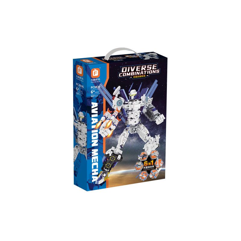 FORANGE FC3836 3836 non Lego SỰ KẾT HỢP ĐA NĂNG SPACE MECHA bộ đồ chơi xếp lắp ráp ghép mô hình Creator Sáng Tạo 527 khối