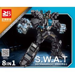 MASAHIRO 9098 non  CHIẾN BINH MECHA CẢNH SÁT ĐEN SWAT bộ đồ chơi xếp lắp ráp ghép mô hình SWAT MECHWARRIOR 768 khối
