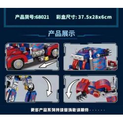 68021 non  CƠ KHÍ CHUYỂN ĐỔI OPTIMUS PRIME bộ đồ chơi xếp lắp ráp ghép mô hình Movie & Game MECHA DEFORMATION Phim Và Trò Chơi