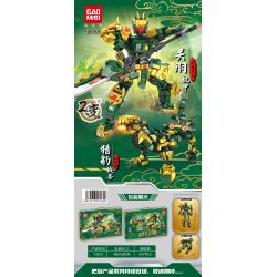 GAOMISI T3072 3072 non  CƠ KHÍ VÀ QUÁI THÚ GIỚI CỦA VÕ THÁNH QUAN VŨ bộ đồ chơi xếp lắp ráp ghép mô hình 547 khối