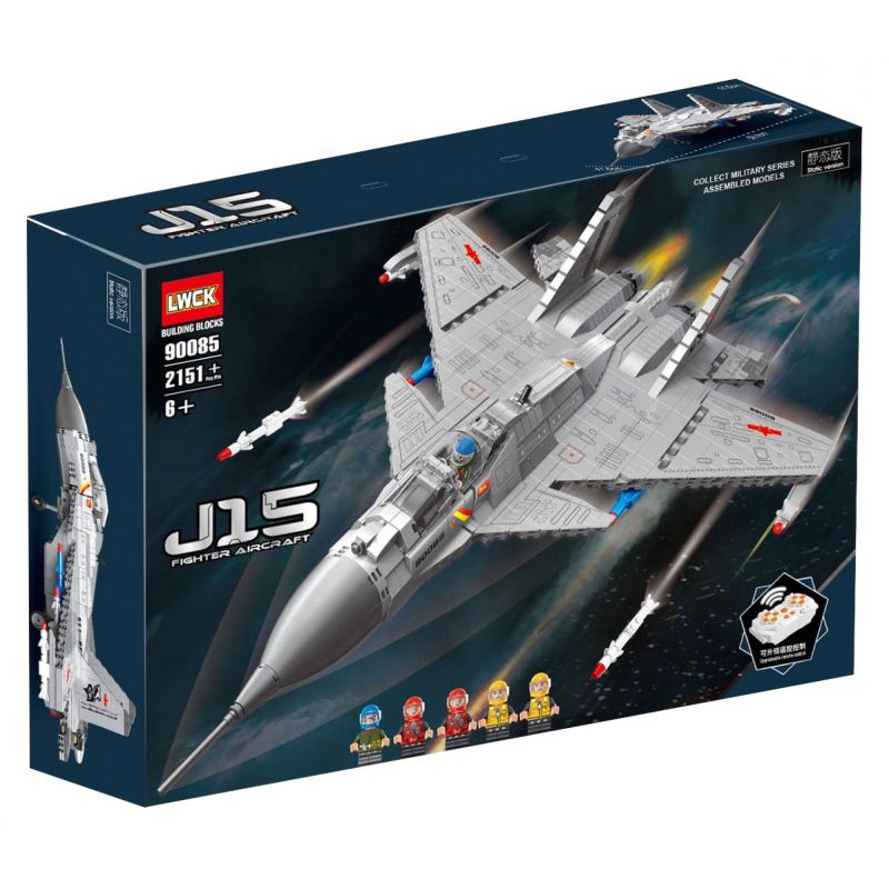 LWCK 90085 non  MÁY BAY CHIẾN ĐẤU J-15 bộ đồ chơi xếp lắp ráp ghép mô hình Military Army J15 FIGHTER AIRCRAFT Quân Sự Bộ Đội 2151 khối