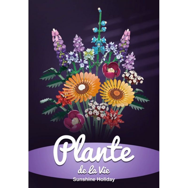 JAKI JK2679 2679 non  KỲ NGHỈ NẮNG bộ đồ chơi xếp lắp ráp ghép mô hình Flowers SUNSHINE HOLIDAY Hoa