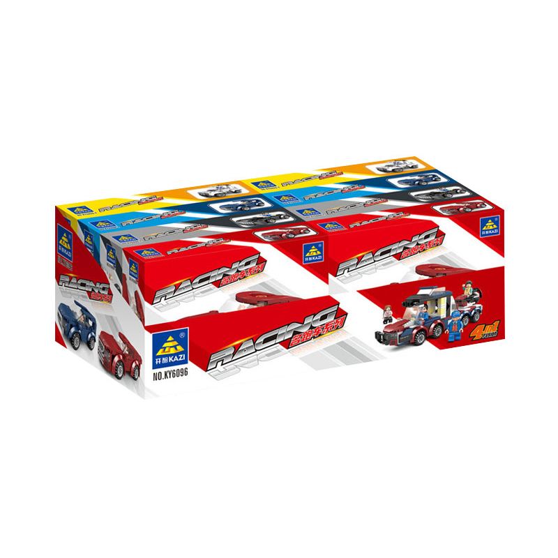 Kazi KY6096 6096 non  4 SỰ KẾT HỢP CỦA NHỮNG CHIẾC XE THỂ THAO NỔI TIẾNG bộ đồ chơi xếp lắp ráp ghép mô hình Racers Đua Tốc Độ