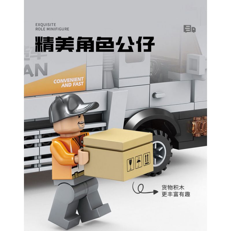 Kazi KY98270 98270 non  XE TẢI SHUAILING bộ đồ chơi xếp lắp ráp ghép mô hình City Thành Phố 285 khối