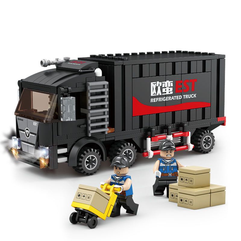 Kazi KY98269 98269 non Lego XE TẢI ĐÔNG LẠNH OMAN EST bộ đồ chơi xếp lắp ráp ghép mô hình City REFRIGERATED TRUCK Thành Phố 271 khối