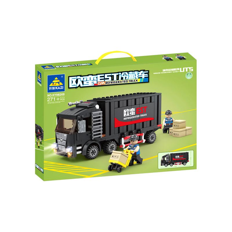 Kazi KY98269 98269 non  XE TẢI ĐÔNG LẠNH OMAN EST bộ đồ chơi xếp lắp ráp ghép mô hình City REFRIGERATED TRUCK Thành Phố 271 khối