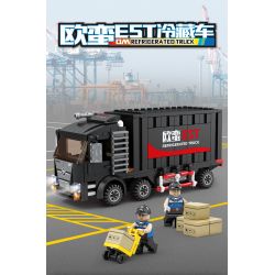 Kazi KY98269 98269 non  XE TẢI ĐÔNG LẠNH OMAN EST bộ đồ chơi xếp lắp ráp ghép mô hình City REFRIGERATED TRUCK Thành Phố 271 khối