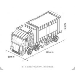 Kazi KY98269 98269 non  XE TẢI ĐÔNG LẠNH OMAN EST bộ đồ chơi xếp lắp ráp ghép mô hình City REFRIGERATED TRUCK Thành Phố 271 khối