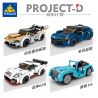 Kazi KY6140 6140 non  DỰ ÁN XE SANG 4 MẪU SIÊU KAREN SENNA LAIKEN ARES GTR MORGAN P4 bộ đồ chơi xếp lắp ráp ghép mô hình Racers Đua Tốc Độ