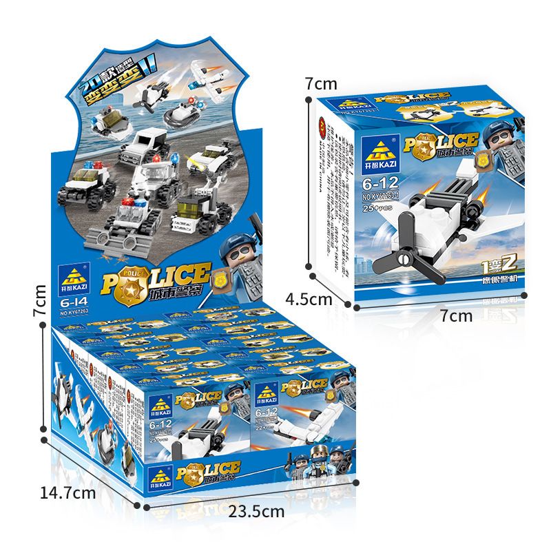 Kazi KY67263 67263 non Lego CÔNG AN THÀNH PHỐ 10 MÔ HÌNH bộ đồ chơi xếp lắp ráp ghép mô hình Gun Súng