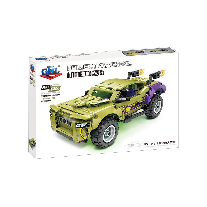 Kazi KY1073 1073 non  XE KÉO HULK CHARIOT bộ đồ chơi xếp lắp ráp ghép mô hình  Kỹ Thuật Công Nghệ Cao Mô Hình Phương Tiện