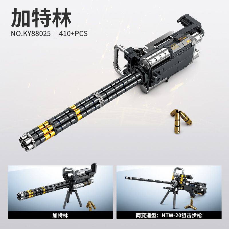 Kazi KY88025 88025 non Lego GATLING bộ đồ chơi xếp lắp ráp ghép mô hình Gun Súng 410 khối