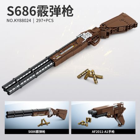 Kazi KY88024 88024 non  SÚNG NGẮN S686 bộ đồ chơi xếp lắp ráp ghép mô hình Gun 297 khối