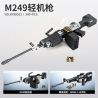 Kazi KY88023 88023 non  SÚNG MÁY HẠNG NHẸ M249 bộ đồ chơi xếp lắp ráp ghép mô hình Gun 340 khối