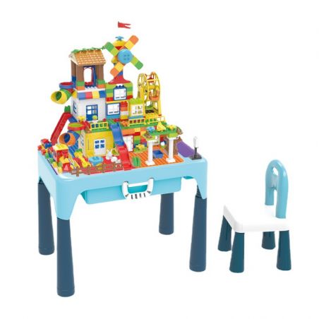 Kazi KY019A 019A non  BÀN HỌC bộ đồ chơi xếp lắp ráp ghép mô hình Storage LEARNING DESK