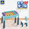 Kazi KY019A 019A non  BÀN HỌC bộ đồ chơi xếp lắp ráp ghép mô hình Storage LEARNING DESK