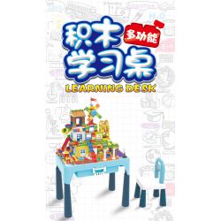 Kazi KY019A 019A non  BÀN HỌC bộ đồ chơi xếp lắp ráp ghép mô hình Storage LEARNING DESK