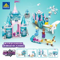 Kazi KY98719 98719 non  CÔNG CHÚA BĂNG TUYẾT 4 PHONG CÁCH bộ đồ chơi xếp lắp ráp ghép mô hình Girl Con Gái