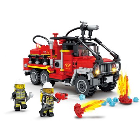 Kazi KY80541 80541 non  XE CỨU HỎA CẤP NƯỚC bộ đồ chơi xếp lắp ráp ghép mô hình City Thành Phố 432 khối
