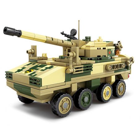 Kazi KY84117 84117 non  SÚNG TẤN CÔNG ST1 LOẠI 8*8 105MM bộ đồ chơi xếp lắp ráp ghép mô hình Military Army Quân Sự Bộ Đội 372 khối